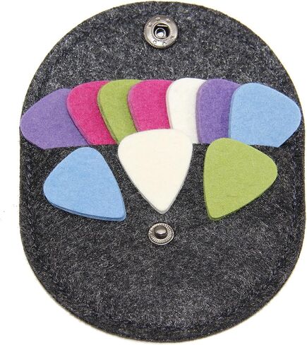 Felt Ukulele Picks,10 Piece Felt Heart Shape Pick for Ukulele Guitar Bass with pick holder case (Original 10 Pcs) in Kuwait