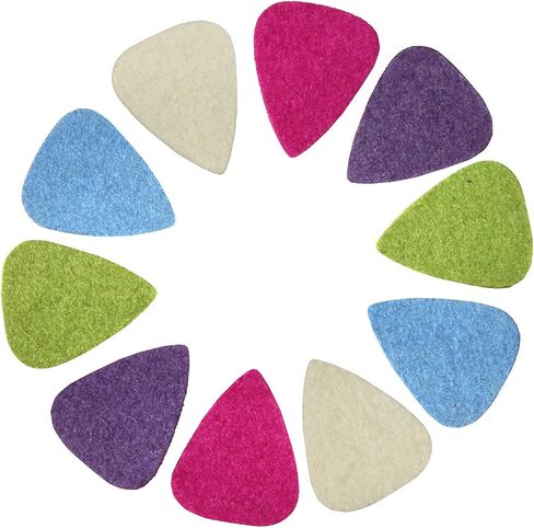 Felt Ukulele Picks,10 Piece Felt Heart Shape Pick for Ukulele Guitar Bass with pick holder case (Original 10 Pcs) in Kuwait