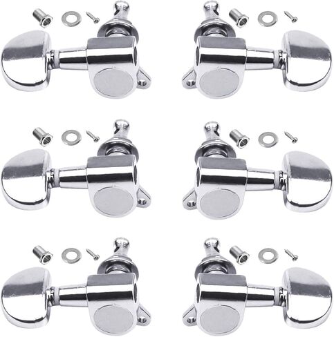 Doryum 6PCS 3L3R Acoustic Guitar Tuning Pegs Machine Head Tuners, Knobs Tuning Keys, Wear-Resistant, Guitar String Tuning Pegs Machine, Enclosed Locking Tuners for Electric or Acoustic Guitar in Saudi Arabia