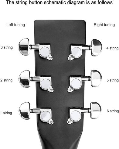 Doryum 6PCS 3L3R Acoustic Guitar Tuning Pegs Machine Head Tuners, Knobs Tuning Keys, Wear-Resistant, Guitar String Tuning Pegs Machine, Enclosed Locking Tuners for Electric or Acoustic Guitar in Saudi Arabia