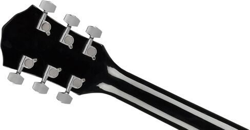 غيتار Fender FA-125 Dreadnought - حزمة سوداء مع حقيبة الحفلة، والموالف، والحزام، والأوتار، ولفاف السلسلة، واللقطات، وأقراص DVD التعليمية لأوستن بازار in Saudi Arabia