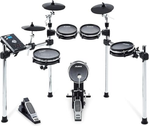 مجموعة Alesis Drums Command Mesh Kit - مجموعة طبول كهربائية مع اتصال USB MIDI، 600+ أصوات مجموعة طبول إلكترونية وصوتية ومنصات شبكية مزدوجة المنطقة in Kuwait