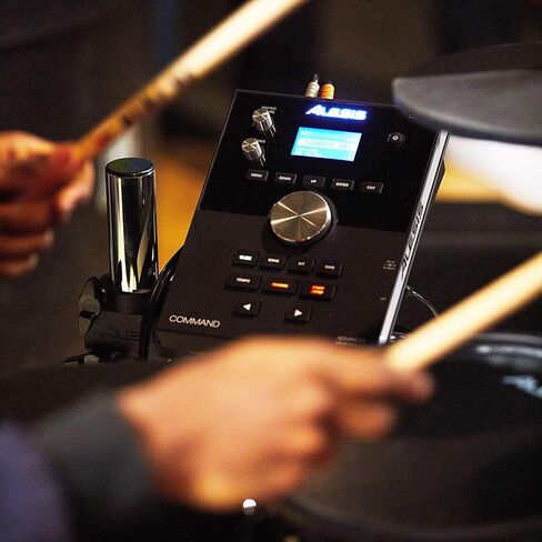 مجموعة Alesis Drums Command Mesh Kit - مجموعة طبول كهربائية مع اتصال USB MIDI، 600+ أصوات مجموعة طبول إلكترونية وصوتية ومنصات شبكية مزدوجة المنطقة in Kuwait
