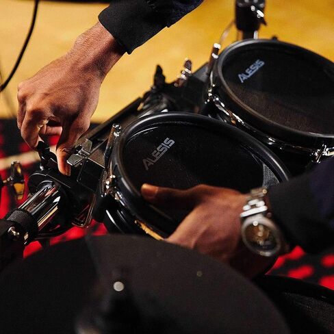 مجموعة Alesis Drums Command Mesh Kit - مجموعة طبول كهربائية مع اتصال USB MIDI، 600+ أصوات مجموعة طبول إلكترونية وصوتية ومنصات شبكية مزدوجة المنطقة in Kuwait