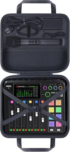 استبدال حقيبة السفر الصلبة khanka لحل إنتاج RØDE RØDECaster Pro II الكل في واحد للبث الصوتي والبث المباشر وإنتاج الموسيقى وإنشاء المحتوى (الجراب فقط in Kuwait