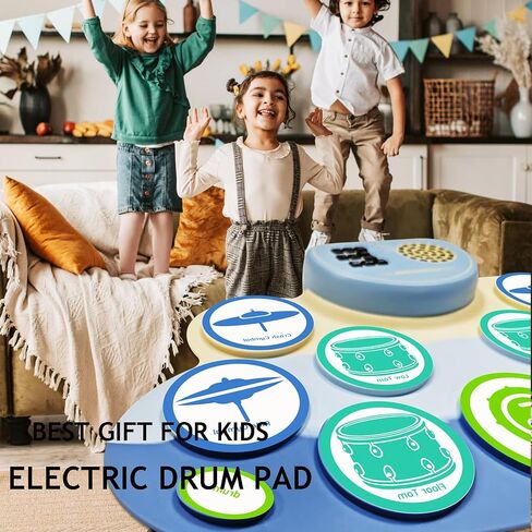 Drum Set,Electric Drum Set with 9 Thickened Practice Drum Pad，Roll Up Electronic Drum Kit with Build in Speaker and Headphone Jack,Recording Function,Supports DTX Game Kids & Adults Ideal Christm in Saudi Arabia