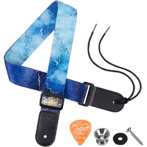 BestSounds Ukulele Strap Uke Shoulder Straps with Leather Ends for Soprano Concert Tenor and Baritone Ukuleles