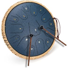 BURNING&LIN Steel Tongue Drum 13 Notes 12 Inches Handpan Drum Percussion for Meditation Yoga Musical Education Best Gift for Adult& Kids (Green) in Kuwait