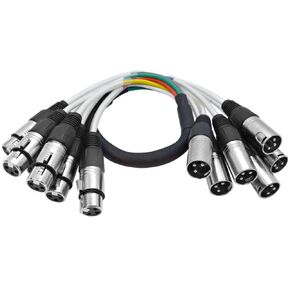 الصوت الزلزالي - SARLX-6x2-6 قناة XLR كابل ثعبان ملون متعدد التصحيح 2 قدم - كابل التحكم في تردد الصوت المحمي ثعبان 2' in Saudi Arabia