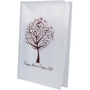Music Sheet File Paper Storage Folder Documents Holder Blank Sheet Files Plastic A4 Size 40 Pockets (Music Sheet Black) in Kuwait