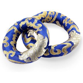 7 Pcs Silk Damask Ring Cushion Pillow, 7 Colors Ring Pillow For Tibetan Singing Bowl 100% Nepali Handmade