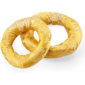7 Pcs Silk Damask Ring Cushion Pillow, 7 Colors Ring Pillow For Tibetan Singing Bowl 100% Nepali Handmade