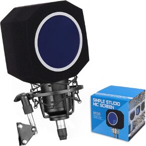 Piwerod Microphone Isolation Shield Fit for Record Studios, Suit for 1.77-2.36 inch Mic