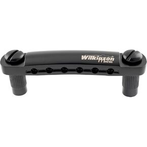Wilkinson 52mm(2-3/64 inch) Guitar Tune-O-Matic Stop Tailpiece with Metric M8 x 1.29 Studs for Les Paul SG Style Electric Guitar, Black