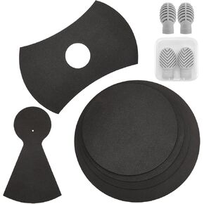 10 قطع من المطاط طبل كتم الوسادات مع قبعات الصنج هاي مجموعة طبل كاتم صوت الطبل الطبل الطبل المخمد القرع الآلات الموسيقية التبعي لممارسة الرياضة في الأماكن المغلقة في الهواء الطلق in Kuwait