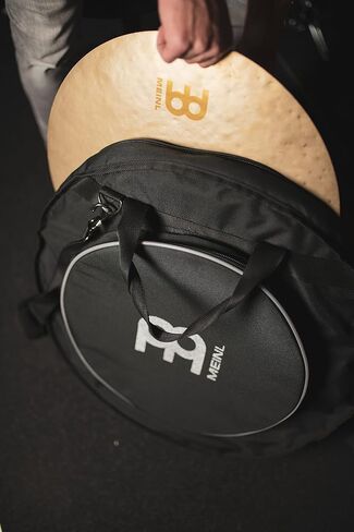 حقيبة ظهر Meinl Cymbals مقاس 22 بوصة مع حجرة Hihat مقاس 15 بوصة وجيب خارجي - نسيج عالي التحمل، أشرطة كتف مبطنة بالإضافة إلى قبضة حمل قوية، أسود، بوصة (MCB22-BP) in Saudi Arabia