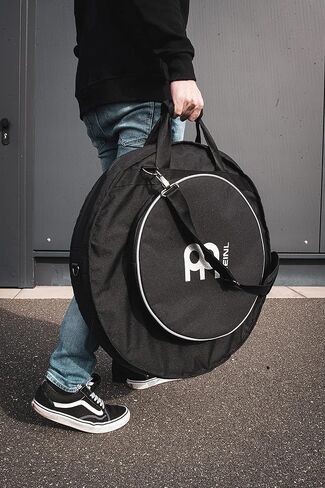 حقيبة ظهر Meinl Cymbals مقاس 22 بوصة مع حجرة Hihat مقاس 15 بوصة وجيب خارجي - نسيج عالي التحمل، أشرطة كتف مبطنة بالإضافة إلى قبضة حمل قوية، أسود، بوصة (MCB22-BP) in Saudi Arabia