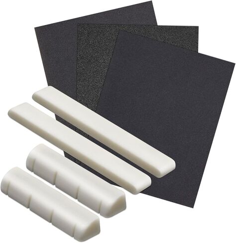 Blisstime مجموعتان من سرج العظام والجوز 3 قطع ورق رمل للقيثارة مصنوعة من عظم حقيقي in Kuwait