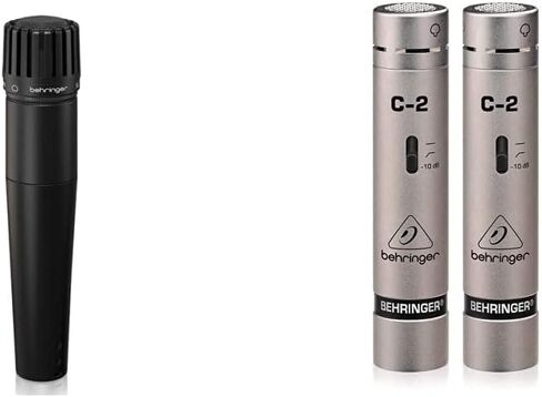 Behringer SL75C Dynamic Cardioid Microphone & B 906 Dynamic Microphone for Instrument and Vocal Applications, Black in Saudi Arabia