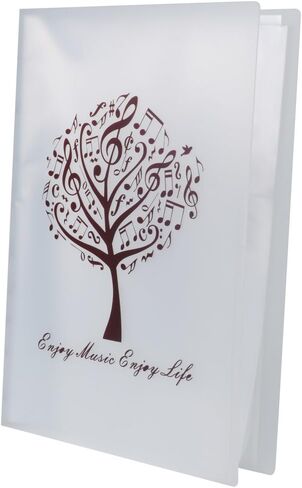 Music Sheet File Paper Storage Folder Documents Holder Blank Sheet Files Plastic A4 Size 40 Pockets (Music Sheet Black) in Kuwait