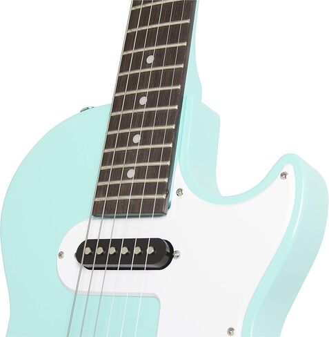 Epiphone Les Paul Melody Maker Starter Pack | يشتمل على Mini Amp، وGigbag، وموالف، ولقطات، وحزام - أزرق باسيفيك in Kuwait