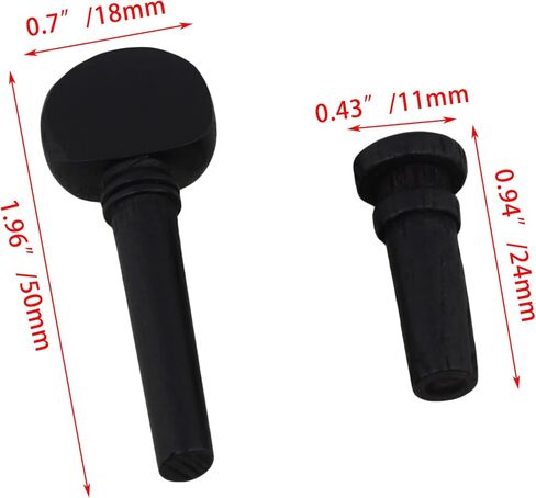 lovermusic lovermusic Wood Tuning Pegs Tuners Replacement for 1/4 Violin String Instrument Accessories in Saudi Arabia