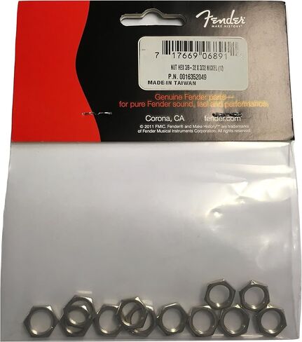 Fender Replacement Nut HEX 3/8-32x3/32 TK NI in Saudi Arabia