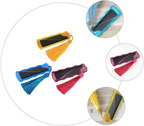 Electric Guitar Accessories 3pcs Guzheng Nail Holder Acrylic Pipa Picks Storage Boards Guitar Picks Organizer for Guzheng Pipa Chinese Zither (Assorted Color) Electric Guitar Picks in Saudi Arabia