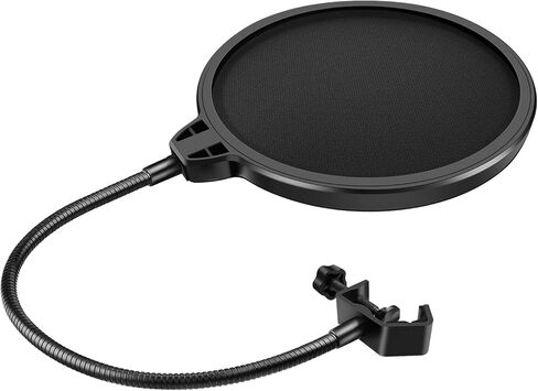 يوتو قناع ميكروفون بوب فلتر ستوديو للزجاج الامامي مع عنق اوزة مرن ومشبك لبلو يتي والصوت تكنيكا وجميع الميكروفونات in Kuwait