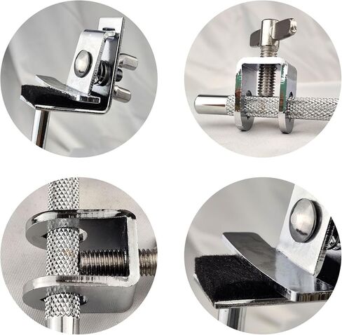 Cowbell Holder, Jazz Drum Kit Adjustment Percussion Accessories Removable Hoop Mounted Cowbell Clamp for Bass Drum Hoop Up or Down Adjustment (Cowbell) in Kuwait