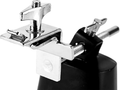 Cowbell Holder, Jazz Drum Kit Adjustment Percussion Accessories Removable Hoop Mounted Cowbell Clamp for Bass Drum Hoop Up or Down Adjustment (Cowbell) in Kuwait