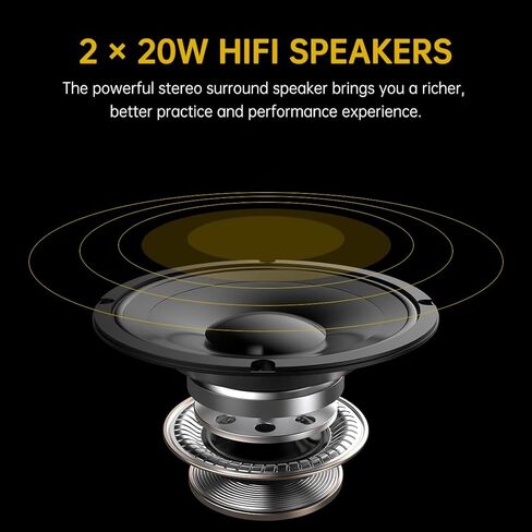 Rosen EP30 Beginner Digital Piano 88-Key Full Size Semi-Weighted Keyboard Piano, Portable Electric Piano with Sustain Pedal,Power Supply, 2x20W Speakers, Bluetooth and MIDI in Kuwait