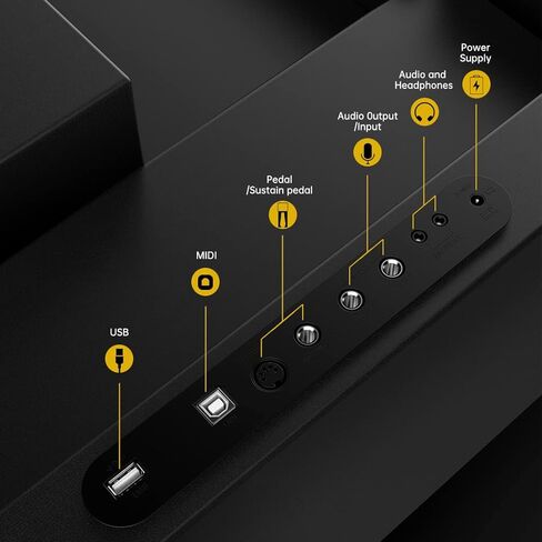 Rosen EP30 Beginner Digital Piano 88-Key Full Size Semi-Weighted Keyboard Piano, Portable Electric Piano with Sustain Pedal,Power Supply, 2x20W Speakers, Bluetooth and MIDI in Kuwait