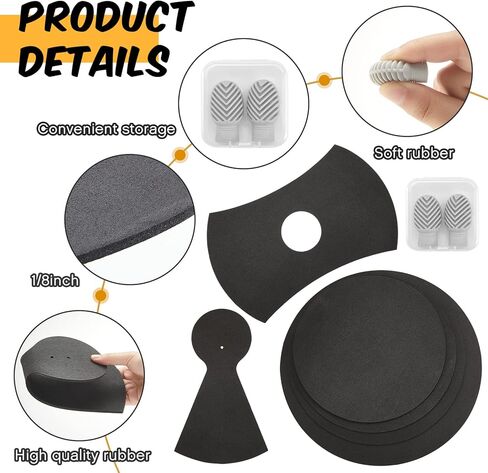 10 قطع من المطاط طبل كتم الوسادات مع قبعات الصنج هاي مجموعة طبل كاتم صوت الطبل الطبل الطبل المخمد القرع الآلات الموسيقية التبعي لممارسة الرياضة في الأماكن المغلقة في الهواء الطلق in Kuwait