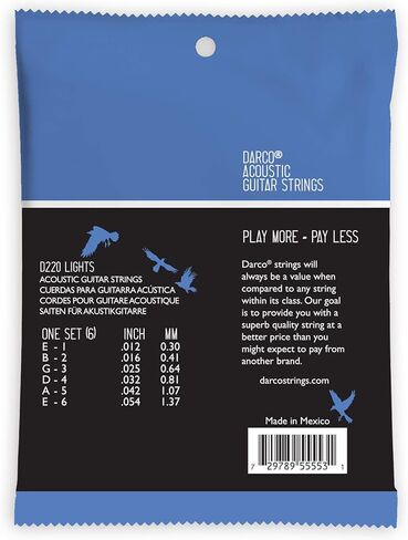 مارتن جيتار داركو اكوستيك D220، 92/8 فوسفور برونزي، أوتار جيتار خفيفة الوزن in Kuwait