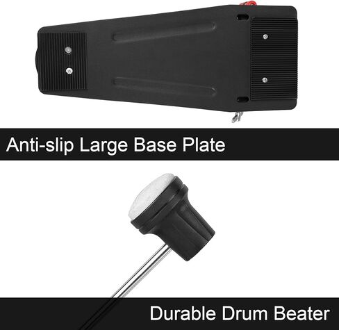 دواسة طبلة باس TENTOTEN، دواسة طبلة واحدة شديدة التحمل بسلسلة مزدوجة، دواسة ركلة 5 محامل مع خافق طبل قابل للتعديل ومفتاح طبل in Kuwait