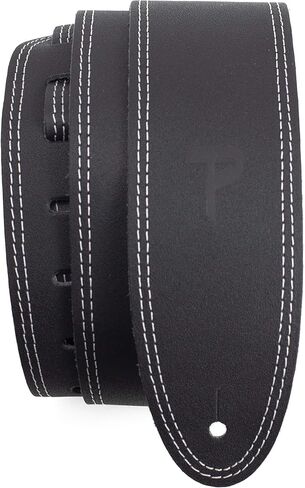 Perri’s Leathers Adjustable Guitar Straps for Kids, Men & Women - Double Stitched Guitar Strap for Acoustic, Bass and Electric Guitars - Guitar - Adjustable Size - Black in Saudi Arabia