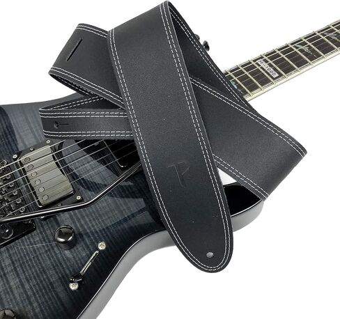 Perri’s Leathers Adjustable Guitar Straps for Kids, Men & Women - Double Stitched Guitar Strap for Acoustic, Bass and Electric Guitars - Guitar - Adjustable Size - Black in Saudi Arabia