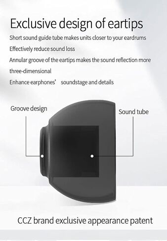 CCZ Coffee Bean Musician Headphones Wired, Keephifi 10mm Dual Magnetic Circuit DD in Ear Monitor,Noise Cancelling Earbuds Detachable Cable Headset, in Ear for Singers Drummers Church (Black with mic) in Saudi Arabia