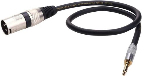 تيسينو 3.5 ملم إلى كابل XLR مقبس صغير غير متوازن 1/8 بوصة إلى XLR ذكر محول سلك ميكروفون - 3.3 قدم/1 متر in Kuwait