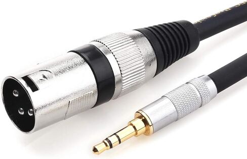تيسينو 3.5 ملم إلى كابل XLR مقبس صغير غير متوازن 1/8 بوصة إلى XLR ذكر محول سلك ميكروفون - 3.3 قدم/1 متر in Kuwait