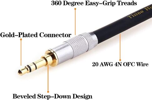 تيسينو 3.5 ملم إلى كابل XLR مقبس صغير غير متوازن 1/8 بوصة إلى XLR ذكر محول سلك ميكروفون - 3.3 قدم/1 متر in Kuwait