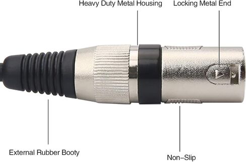 تيسينو 3.5 ملم إلى كابل XLR مقبس صغير غير متوازن 1/8 بوصة إلى XLR ذكر محول سلك ميكروفون - 3.3 قدم/1 متر in Kuwait
