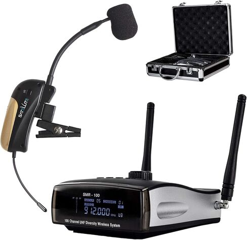 نادي القمر الصناعي SMHTA-100 | نظام أدوات لاسلكي متنوع حقيقي 100 قناة للأبواق وآلات النفخ الخشبية - تشغيل بطاريات AA المحمولة - يتضمن حقيبة حمل معدنية. in Kuwait