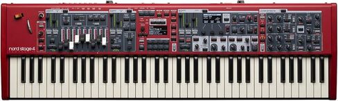 حزمة لوحة المفاتيح Nord Stage 4 المدمجة ذات 73 مفتاحًا وشبه مرجحة مع شاشة Nord Piano V2 (زوج)، وحامل الموسيقى Nord، وسماعات الرأس (4 عناصر) in Kuwait