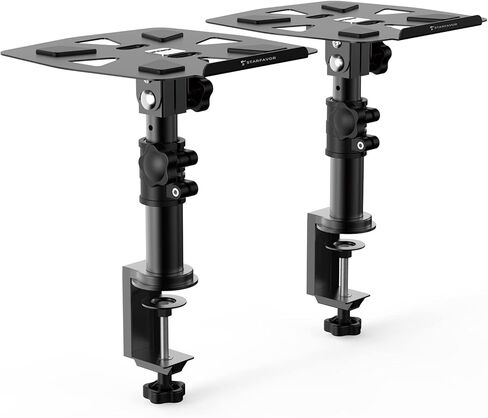 Desk Speaker Stands Pair, Starfavor Clamp-On Adjustable Speaker Stand for Studio Monitors,Bookshelf Speakers, Surround Sound Speaker - SS-01 in Kuwait