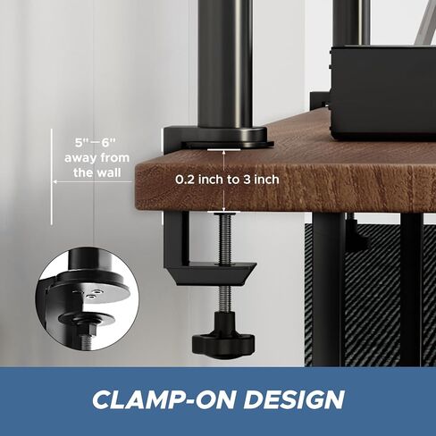 Desk Speaker Stands Pair, Starfavor Clamp-On Adjustable Speaker Stand for Studio Monitors,Bookshelf Speakers, Surround Sound Speaker - SS-01 in Kuwait