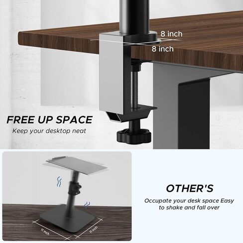 Desk Speaker Stands Pair, Starfavor Clamp-On Adjustable Speaker Stand for Studio Monitors,Bookshelf Speakers, Surround Sound Speaker - SS-01 in Kuwait