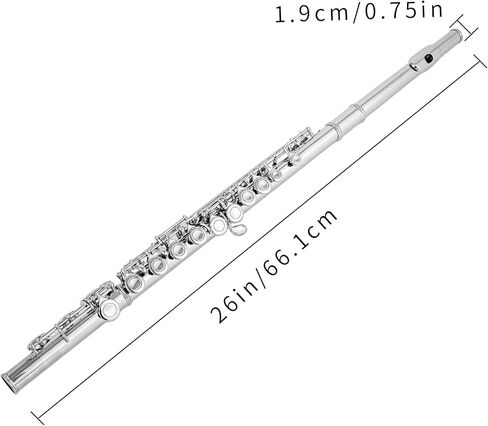 Cadway New C Flutes فتحة مغلقة 16 مفتاح فلوت للأطفال المبتدئين أداة فلوت للطلاب مع مجموعة تنظيف، حامل، قفازات، قضيب ضبط، حقيبة حمل، (أحمر عتيق) in Kuwait