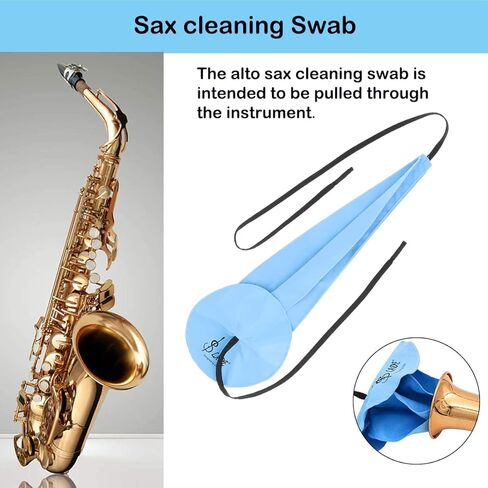 10-in-1 Saxophone Cleaning Kit, Alto Saxophone Cleaner Kit Including Sax Cleaning Cloth, Mouthpiece Brush, Mini Screwdriver Cleaning Cloth for Flute and Wind & Woodwind Instrument in Kuwait